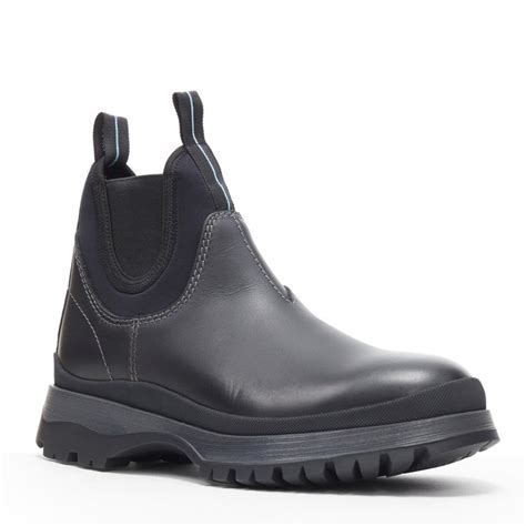 prada brixxen chelsea boots|Black Brixxen Leather Booties .